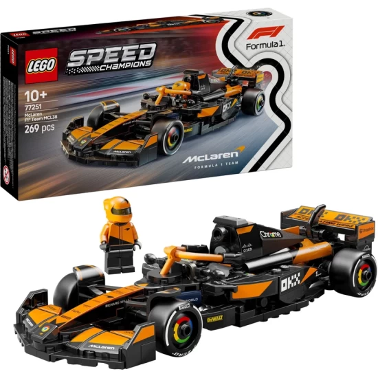 Lego Speed Champions 77251 Mclaren F1 Team Mcl38 Racewagen Lego Speed Champions 77251 Mclaren F1 Team Mcl38 Racewagen