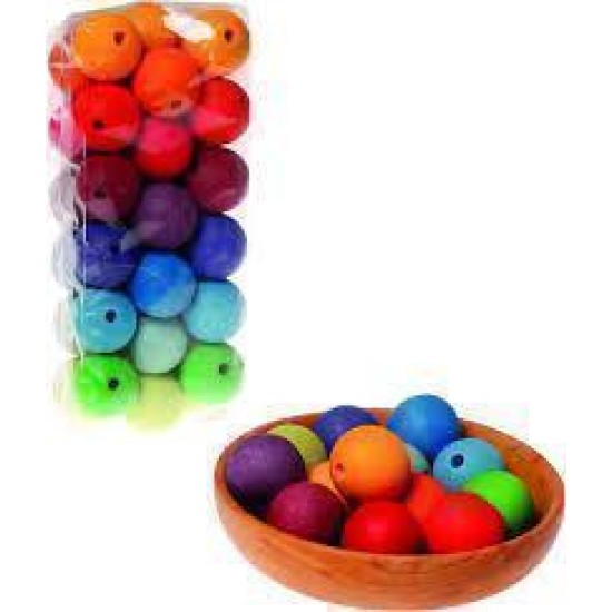 36 Large Wooden Beads