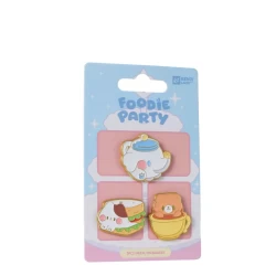 Pin Badges Metal 3Pcs - K-Hs Foodie Party Elepot Pin Badges Metal 3Pcs - K-Hs Foodie Party Elepot