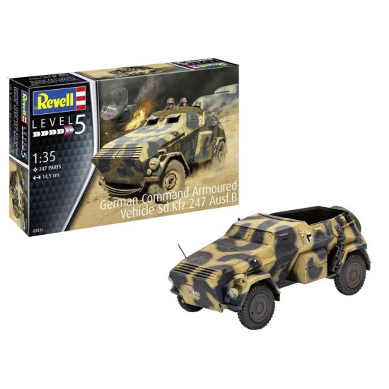 German Command Armoured Vehicle Sd.kfz.247 Ausf.b Revell Modelbouwpakket