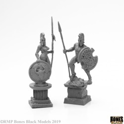 Amazon And Spartan Living Statues (Stone) Amazon And Spartan Living Statues (Stone)