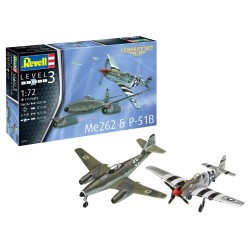 Combat Set Messerschmitt Me262 & P-51B Mustang Revell Modelbouwpakket Combat Set Messerschmitt Me262 & P-51B Mustang Revell Modelbouwpakket