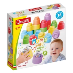 Quercetti Momy Soft Bouwblokken Met Geluid 18Dlg. Quercetti Momy Soft Bouwblokken Met Geluid 18Dlg.