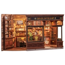 Cutebee 3D Diy Huisje Corner Coffee Shop Cwgb402 21X13X17Cm
