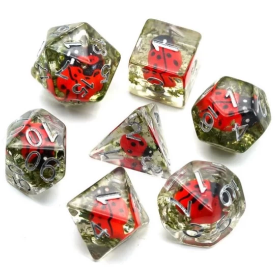 Red Ladybug Rpg Dice Set