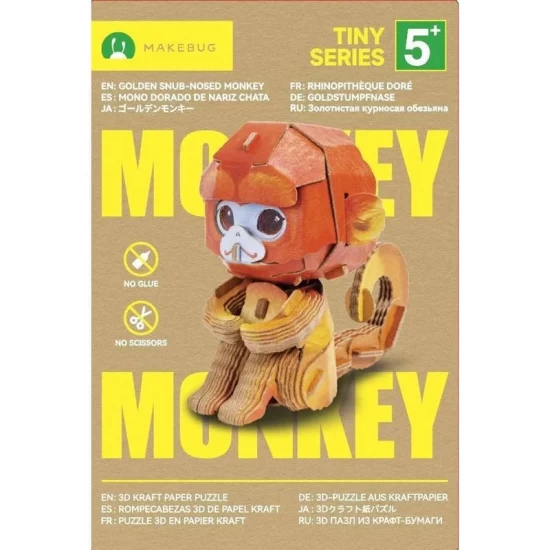 Makebug 3D Modelbouw Golden Monkey Mb-D-0043 13X6X9 Cm