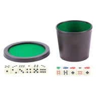 Pokerbeker Met Deksel 5 Pokerdobbelstenen En D6 Dobbelsteen Set (6 Stuks) Pokerbeker Met Deksel 5 Pokerdobbelstenen En D6 Dobbelsteen Set (6 Stuks)