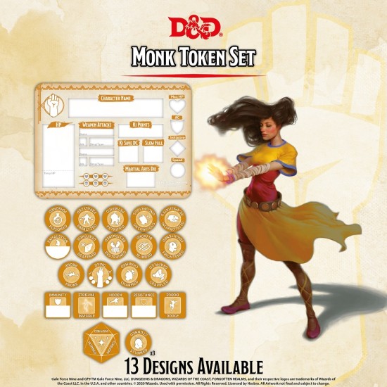 D&D Class Tokens - Monk Sale Op = Op D&D Class Tokens - Monk Sale Op = Op