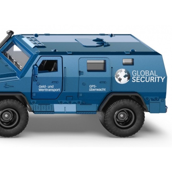 Siku Rheinmetall Survivor Geldtransporter Speelgoedauto 1:50 Metaal/Kunststof Blauw Deuren Kunnen Open Inclusief Stickervellen In Verschillende Talen En 4 Goudstaven
