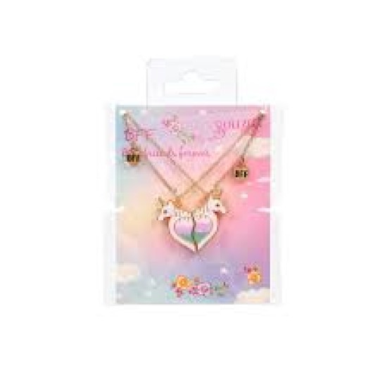 Giftpack Bff Eenhoorn 2 Kettingen (2 Stuks/Kaartje 1 Kaartje) 