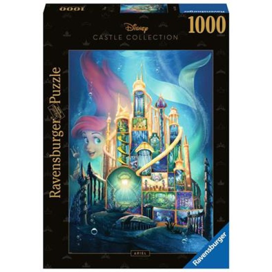 Ravensburger Puzzel Disney Castles - Ariel 1000St. Ravensburger Puzzel Disney Castles - Ariel 1000St.