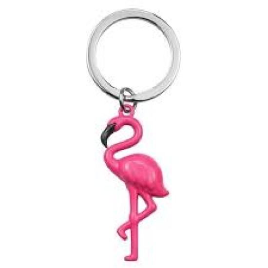 Flamingo Keyring Deep Pink Flamingo With