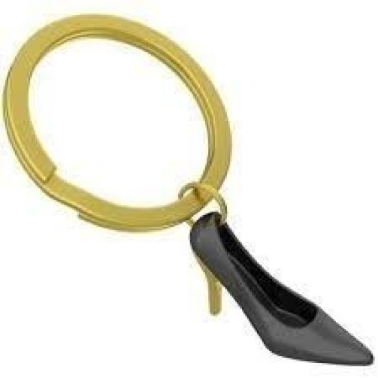 High Heel Keyring Matt Black & Gold Finish