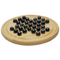 Solitair Hout Rond 22 Cm.glazen Kogels Solitair Hout Rond 22 Cm.glazen Kogels