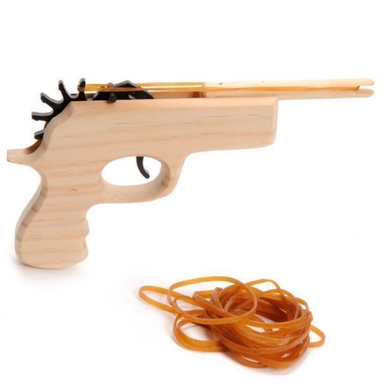 Houten Pistool Met Elastiek Houten Pistool Met Elastiek