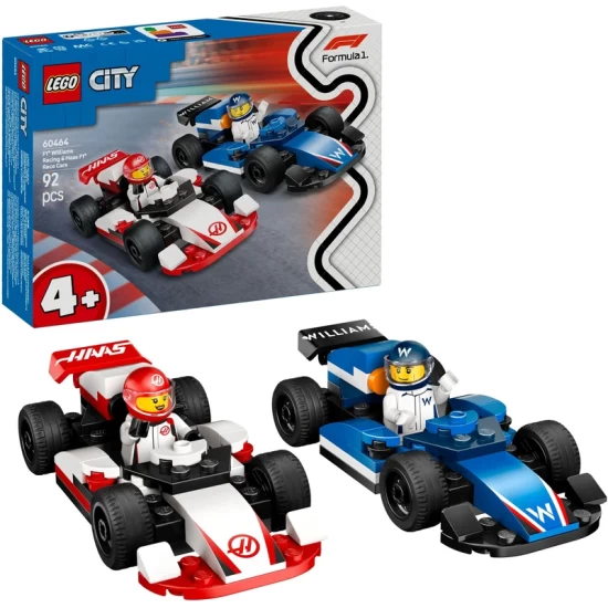 Lego City 60464 F1 Williams Racing En Haas F1 Racewagens