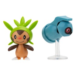 Pokemon Battle Figuren - Chespin And Beldum 2St. Pokemon Battle Figuren - Chespin And Beldum 2St.