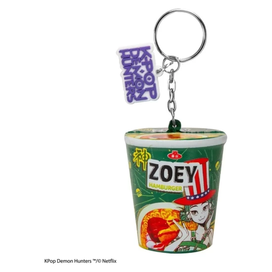Kpop Demon Hunters Squishy Keychain Zoey Hamburger Noodles