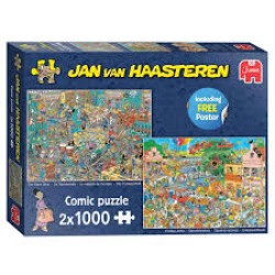 Jan Van Haasteren Legpuzzel - Muziekwinkel En Vakantiekriebels 1000St. Jan Van Haasteren Legpuzzel - Muziekwinkel En Vakantiekriebels 1000St.
