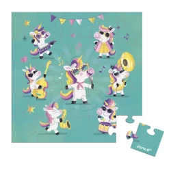 Janod Puzzelkaart – Eenhoorn Feest Janod Puzzelkaart – Eenhoorn Feest