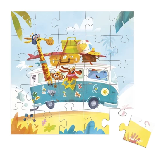 Janod Puzzelkaart – Road Trip