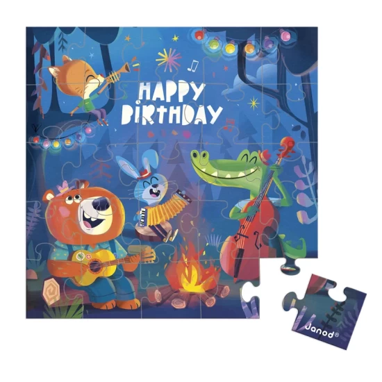 Janod Puzzelkaart – Verjaardagskaart Bos Janod Puzzelkaart – Verjaardagskaart Bos
