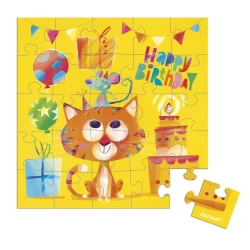 Janod Puzzelkaart- Verjaardagskaart Kat Janod Puzzelkaart- Verjaardagskaart Kat