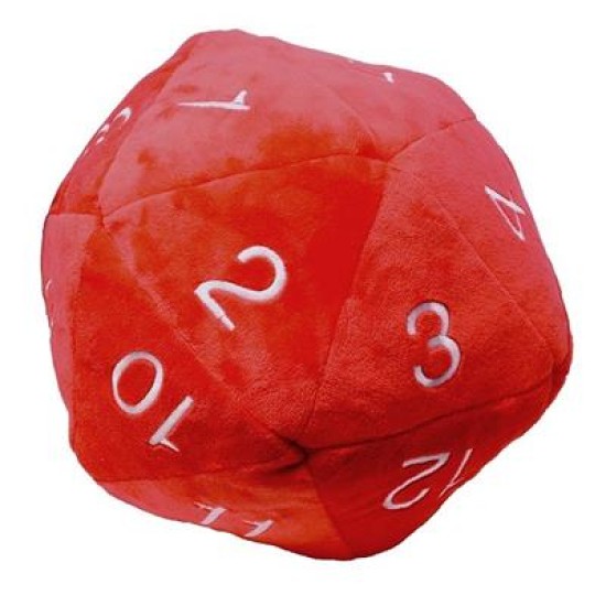Jumbo D20 Plush Dice Red Jumbo D20 Plush Dice Red