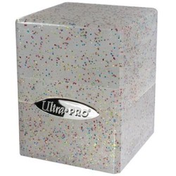 Deckbox Satin Cube Glitter Clear Deckbox Satin Cube Glitter Clear