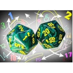 Vortex Malachite/Yellow Countup&Down D20 Vortex Malachite/Yellow Countup&Down D20
