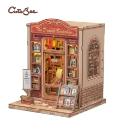 Cutebee 3D Diy Huisje The Drama Bookshop Cwgc206155X16X18Cm