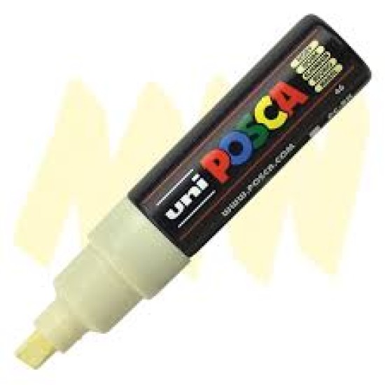 Posca Verfmarker (Schuine Punt) Dik: Ivoor