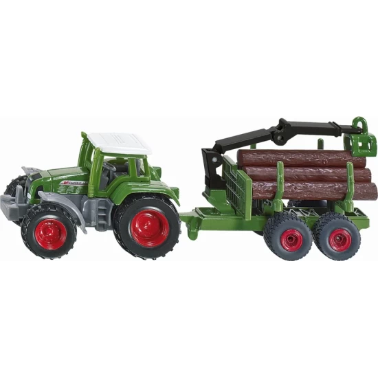 Tractor Met Houttransport-Aanhanger