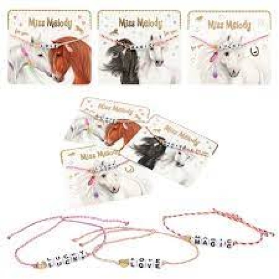 Miss Melody Armband Textiel Met Statement