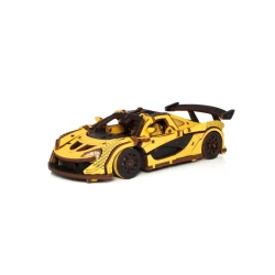 Eco Wood Art (Ewa) Diy 3D Mechanical Model Racing Car Yelow 4042 219557Cm Eco Wood Art (Ewa) Diy 3D Mechanical Model Racing Car Yelow 4042 219557Cm