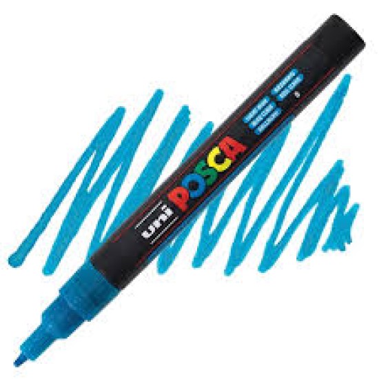 Posca Verfmarker (Conisch) Fijn Glitter: Lichtblauw