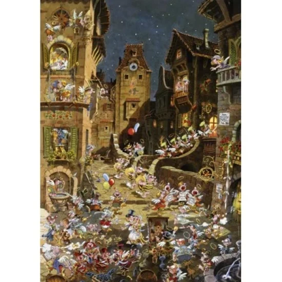 Puzzel Romantic Town N.1000 Heye 29875