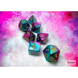 Gemini Purple-Teal/Gold Polydice Dobbelsteen Set (7 Stuks) Gemini Purple-Teal/Gold Polydice Dobbelsteen Set (7 Stuks)