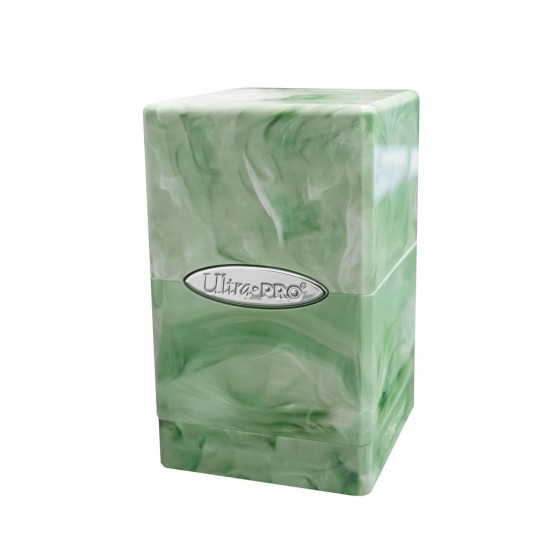 Deckbox Satin Tower Marble Lime Green / White