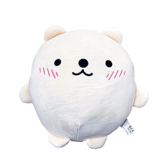 Pluche Round Bear - White