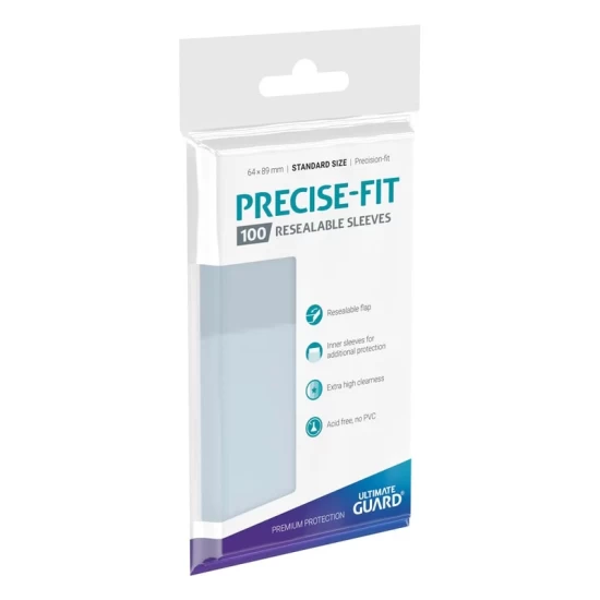 Ultimate Guard Precise-Fit Sleeves Standard Size (100) - Resealable Ultimate Guard Precise-Fit Sleeves Standard Size (100) - Resealable