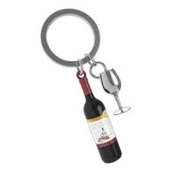 Red Wine Keyring