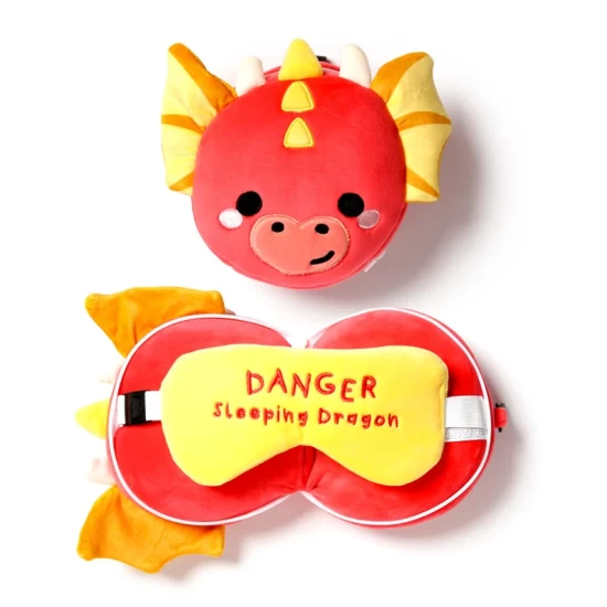 Relaxeazzz Adoramagics Draak Rond Reiskussen & Slaapmasker