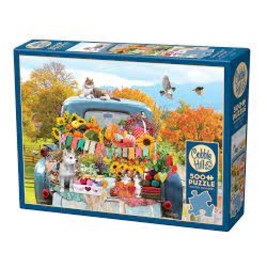 Cobble Hill Puzzle 500 Pieces - Country Truck In Autumn