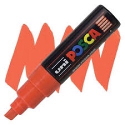 Posca Verfmarker (Schuine Punt) Dik: Donkeroranje Posca Verfmarker (Schuine Punt) Dik: Donkeroranje