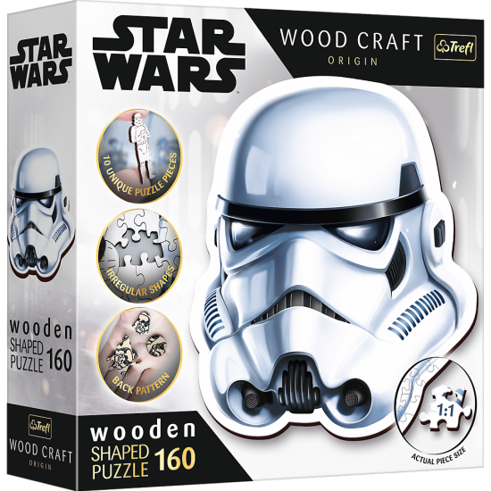 Trefl 160 Wooden Shaped Puzzles - Stormtrooper's Helmet / Lucasfilm Star Wars Fsc Mix 70% Trefl 160 Wooden Shaped Puzzles - Stormtrooper's Helmet / Lucasfilm Star Wars Fsc Mix 70%