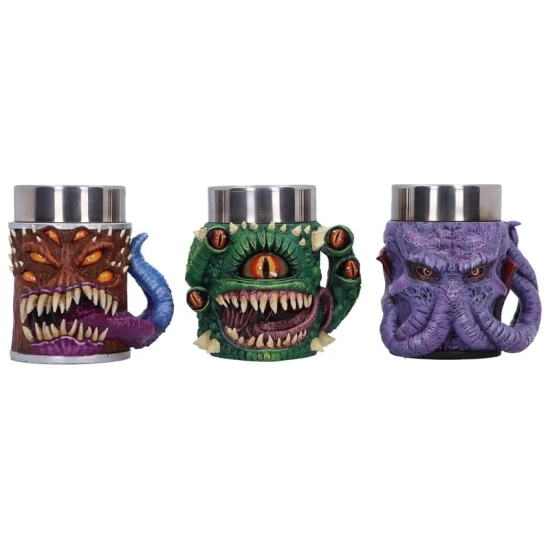 Dungeons & Dragons Set Of 3 Mini Tankards Mini Monster 9 Cm