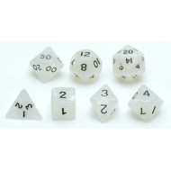 Dobbelstenen Set Wit Marmer/Parelmoer Dobbelstenen Set Wit Marmer/Parelmoer