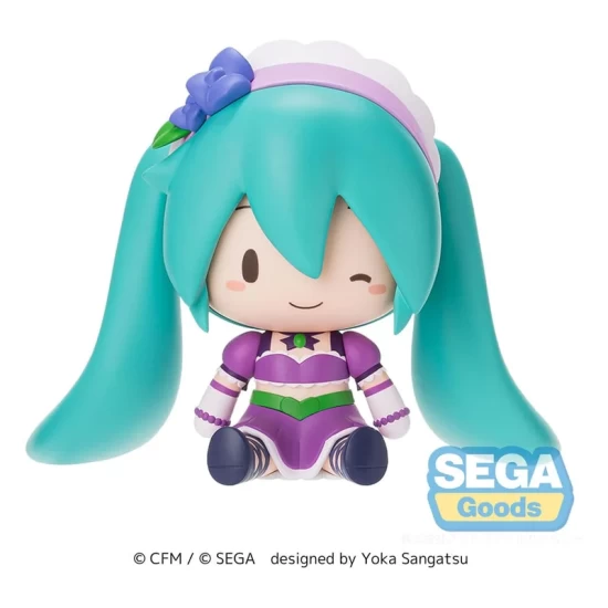 Character Vocal Series 01: Hatsune Miku Fuwa Petit Chibi Figure Hatsune Miku X Love And Berry Dress Up And Dance! Sparkly Purple 8 Cm