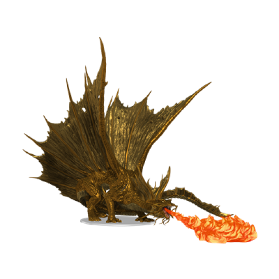 Dungeons And Dragons Nolzur's Marvelous Miniatures: Adult Gold Dragon - En
